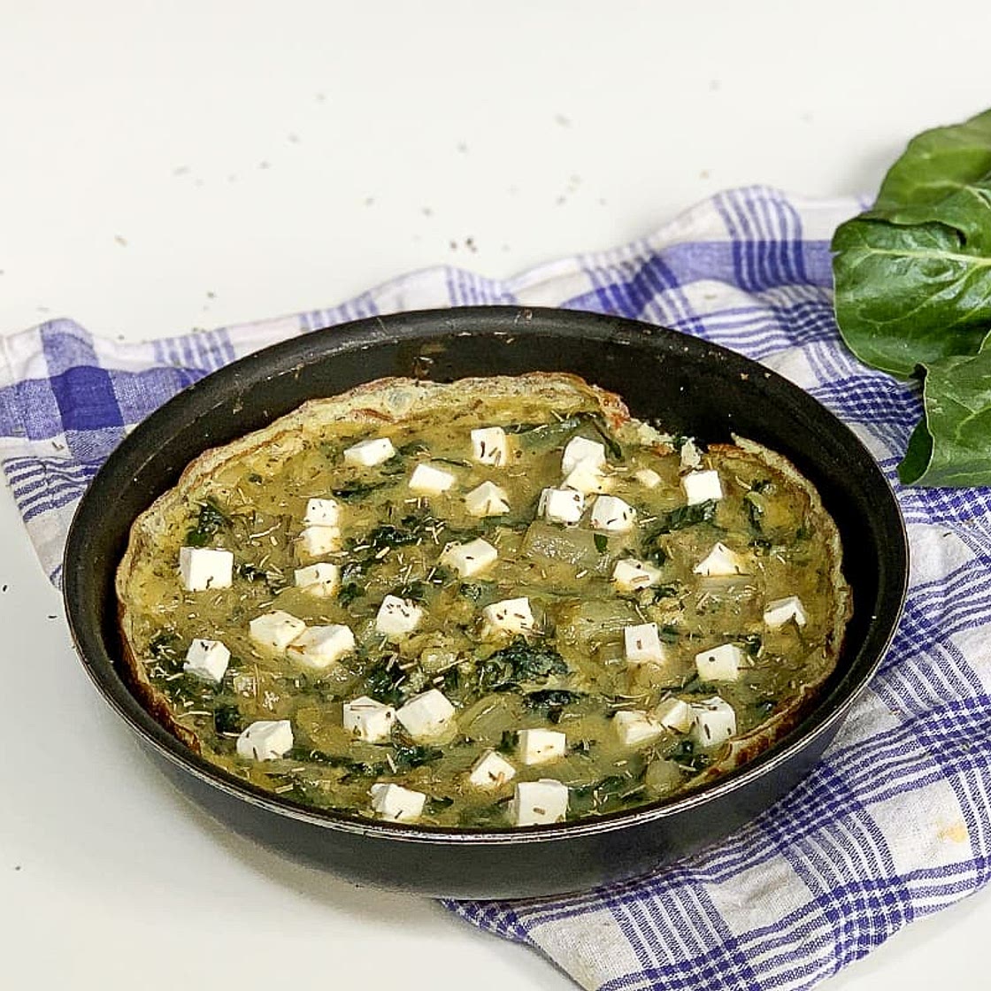 Omelette aux blettes et à la feta
