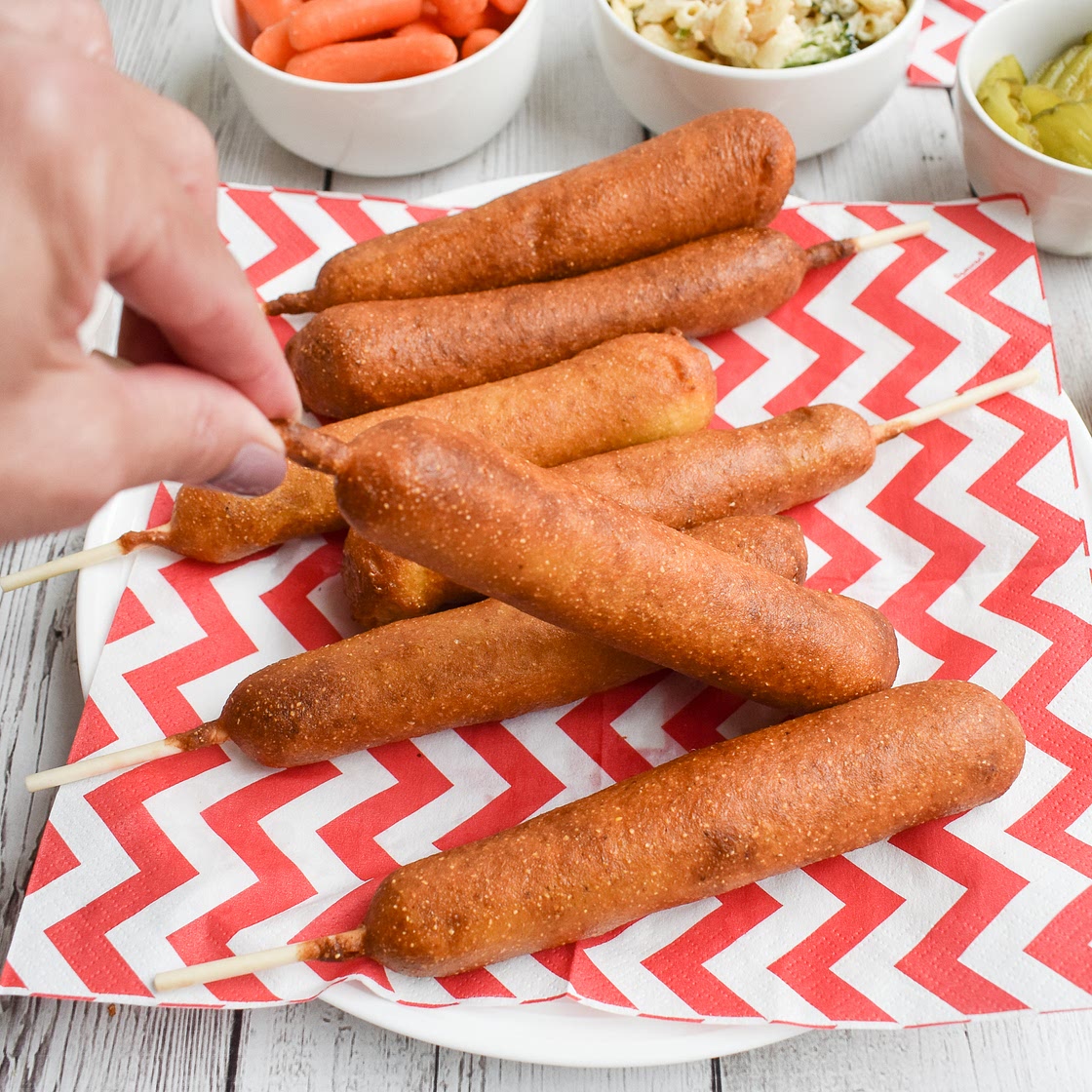 Low-FODMAP Corn Dogs; Gluten-free, Dairy-free