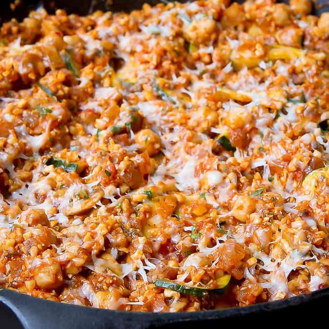 Vegetarian Cauliflower Rice Skillet Meal
