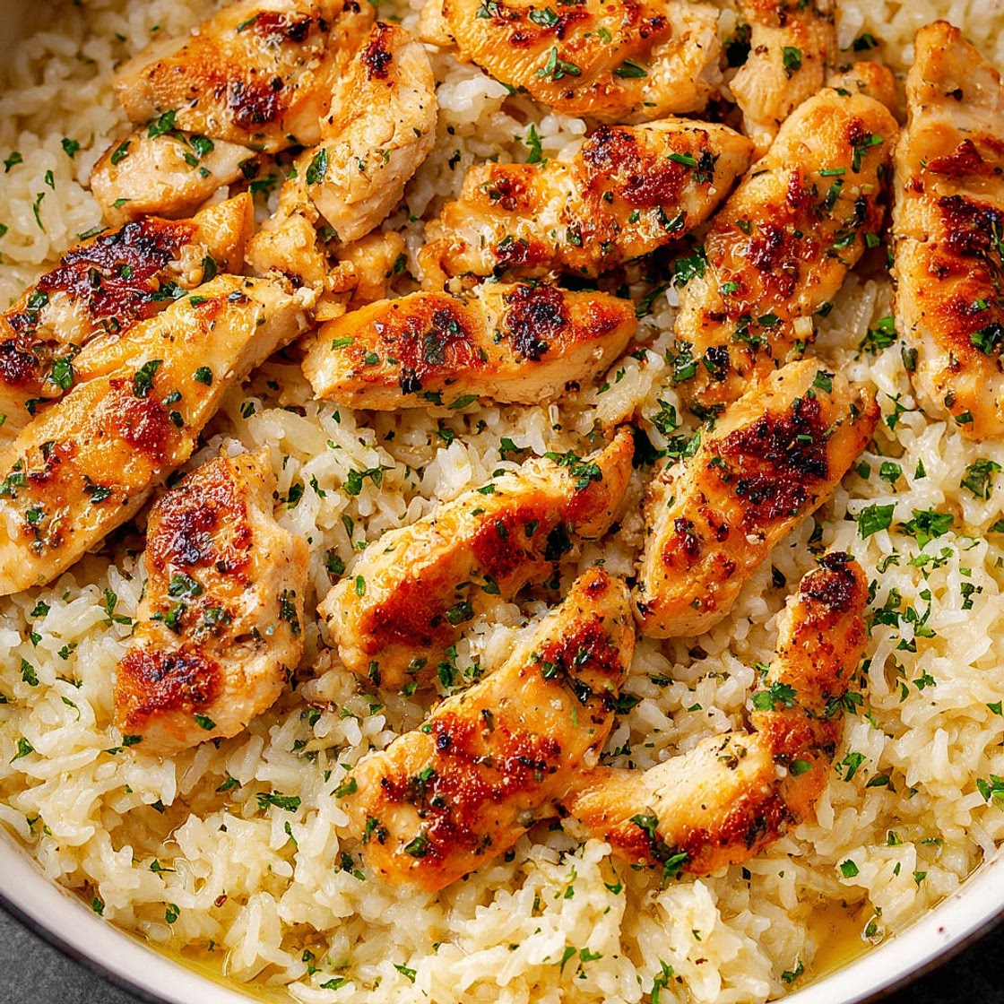 Chicken Scampi Garlic Parmesan Rice