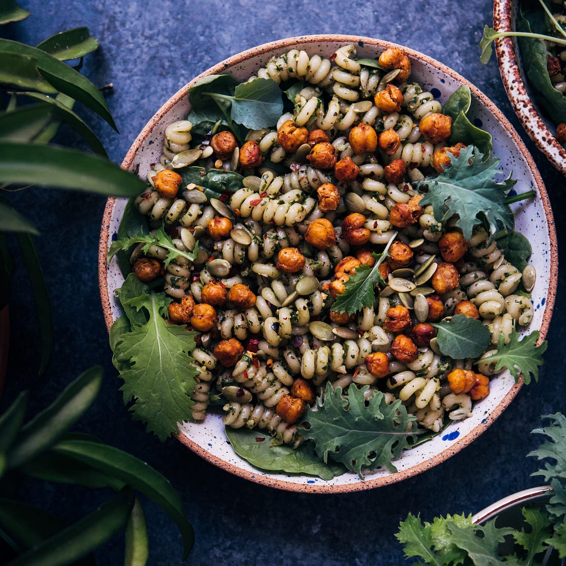 Vegan Pesto Chickpea Bowl