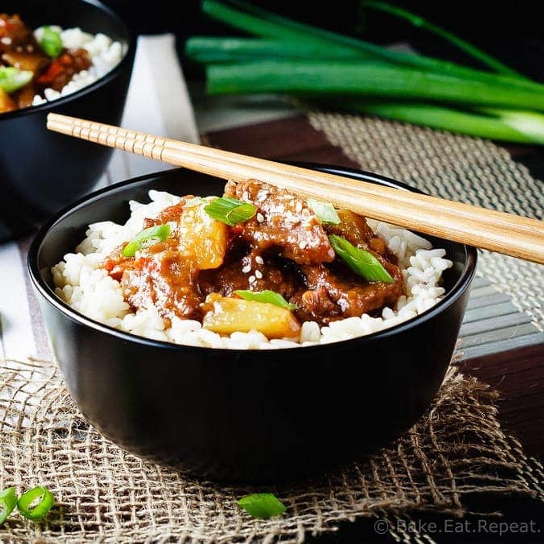 Spicy Mongolian Beef and Pineapple