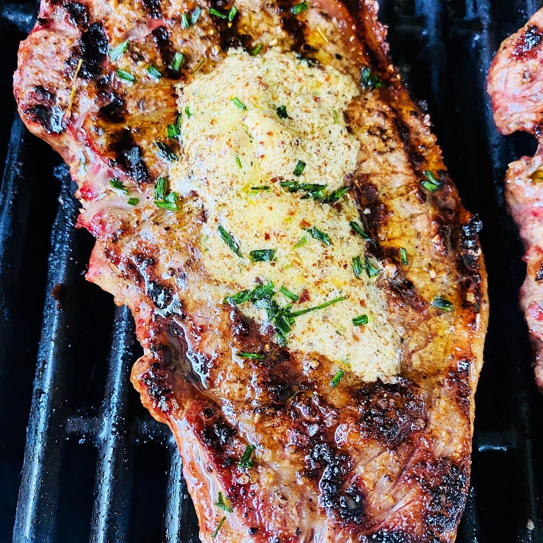 Steak with Smoked Garlic Butter