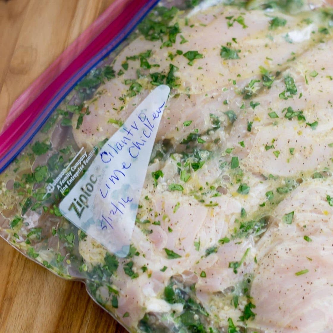 Freezer Meals Cilantro Lime Chicken