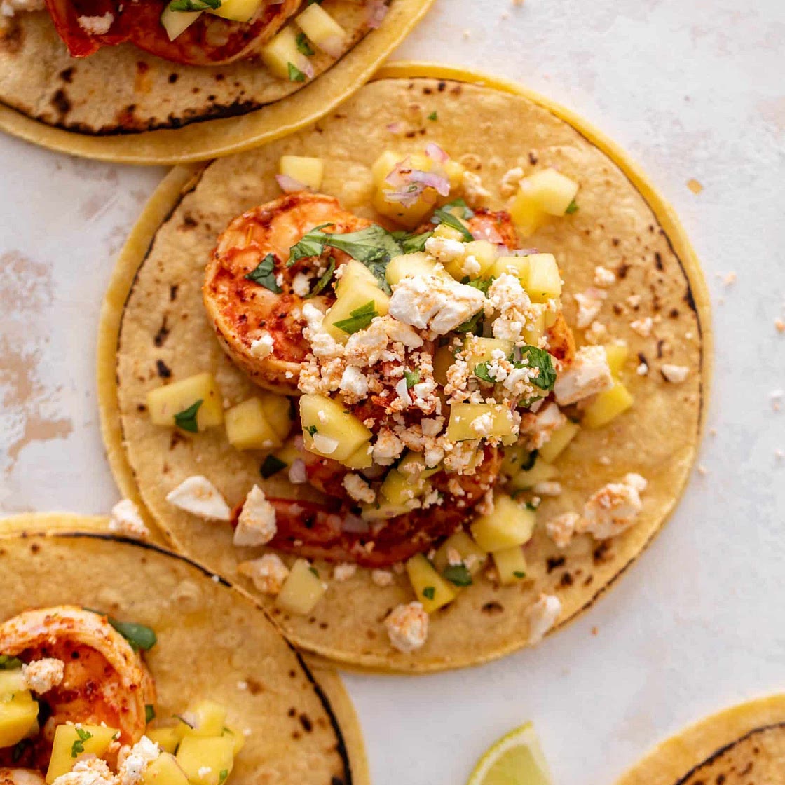 Chili Lime Shrimp Tacos with Mango Salsa