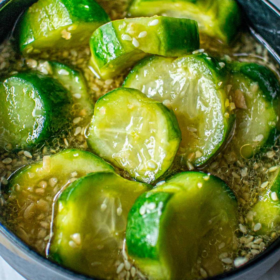 Korean Cucumber Salad (Not Spicy At All!)