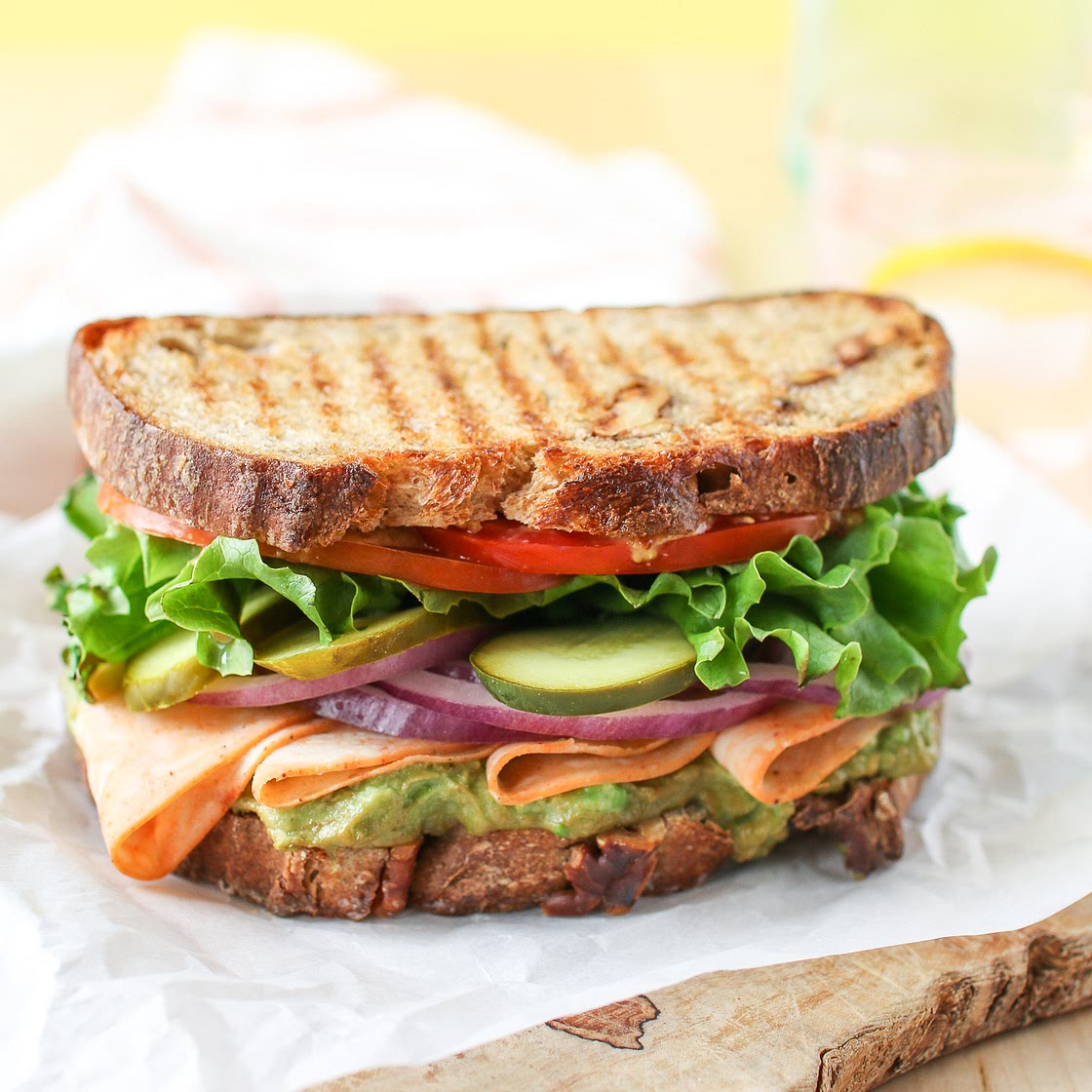 Grilled Chicken Avocado and Tomato Sandwich
