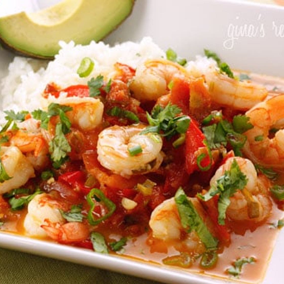 Garlic Shrimp in Coconut Milk, Tomatoes and Cilantro