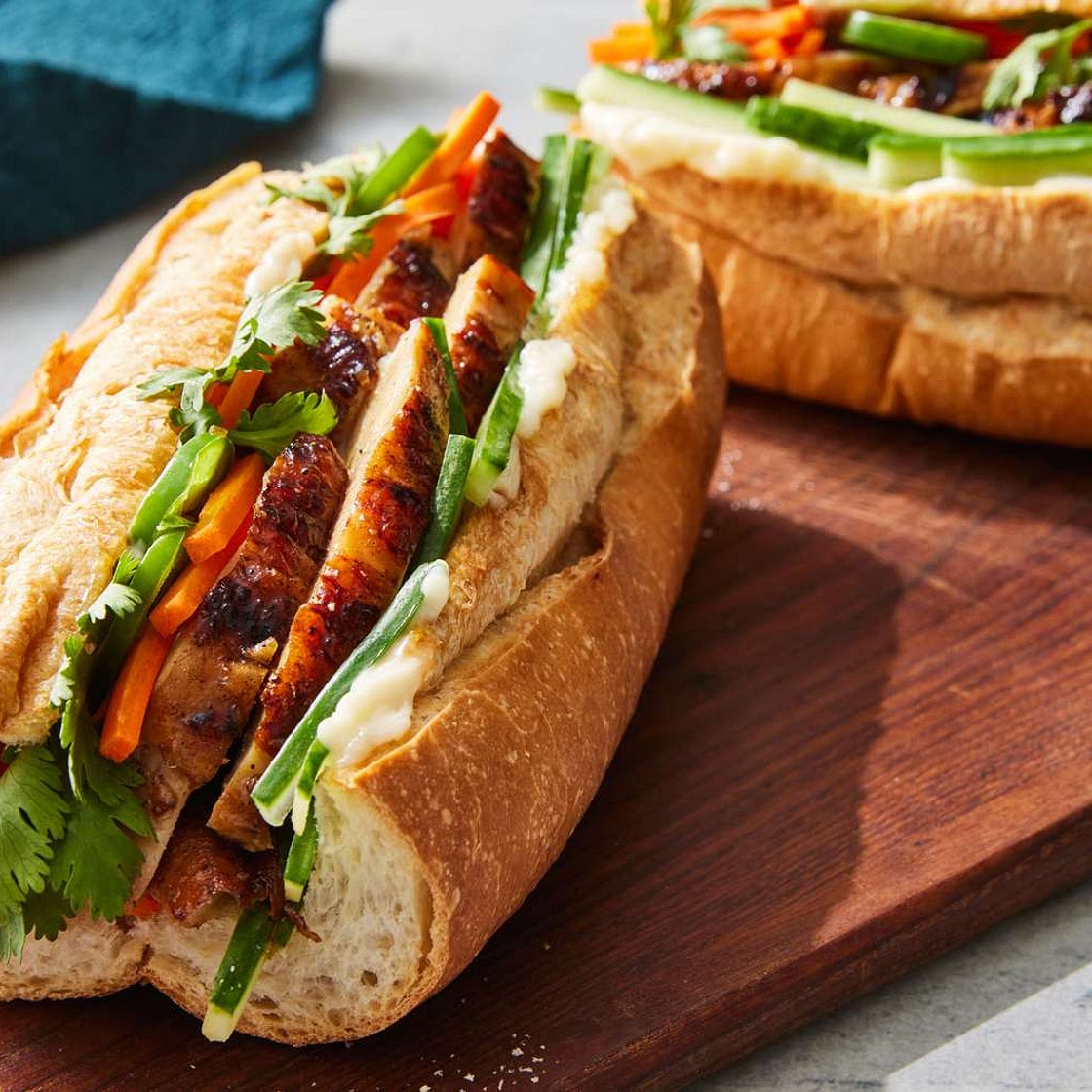Five-Spice Chicken Banh Mi Sandwiches