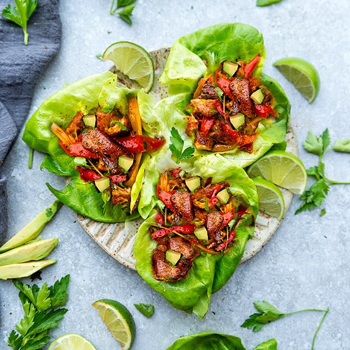 Chicken Fajita Lettuce Wraps