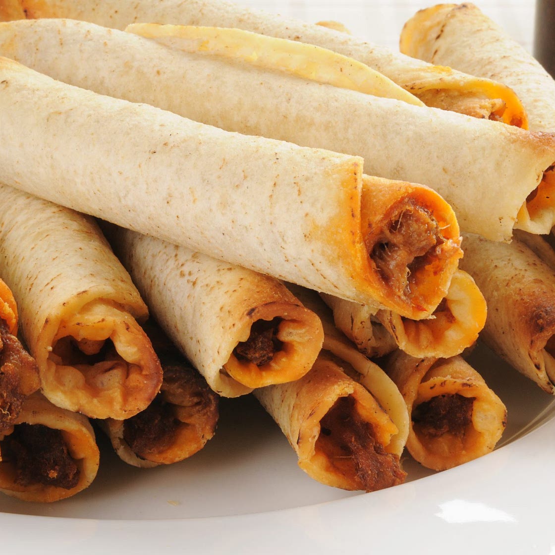 Baked Chicken and Cheese Rolled Tacos