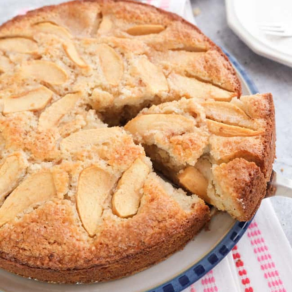 German Apfelkuchen (German Apple Custard Cake)