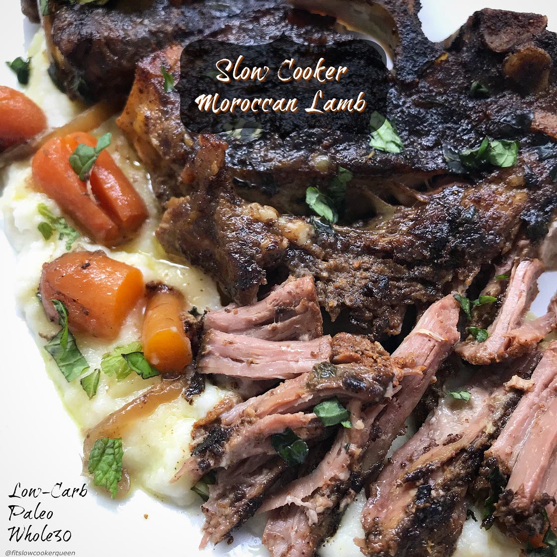 Slow Cooker Moroccan Lamb (Low-Carb, Paleo, Whole30)