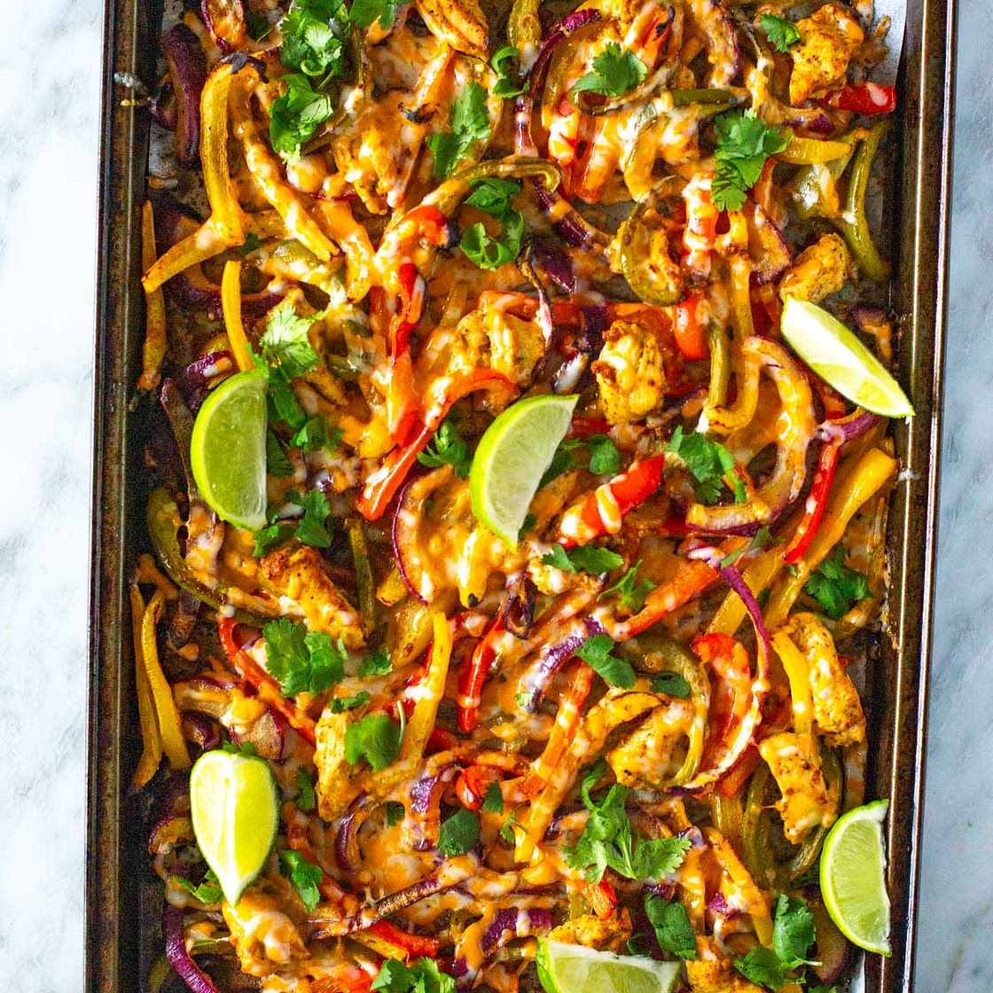 Easy Sheet Pan Chicken Fajitas