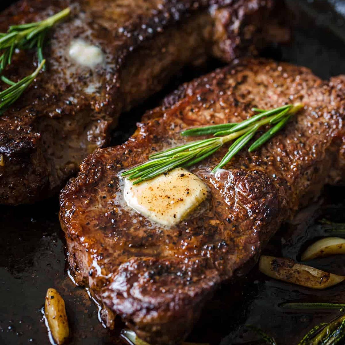 Pan-Seared Steak with Garlic Butter
