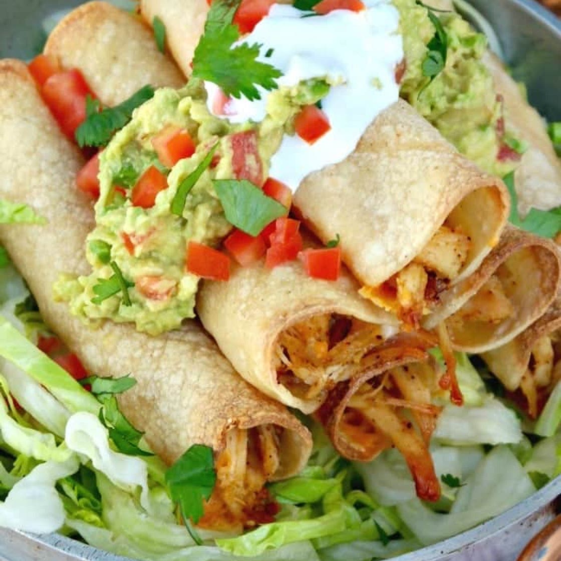 Chicken Taquitos, Baked