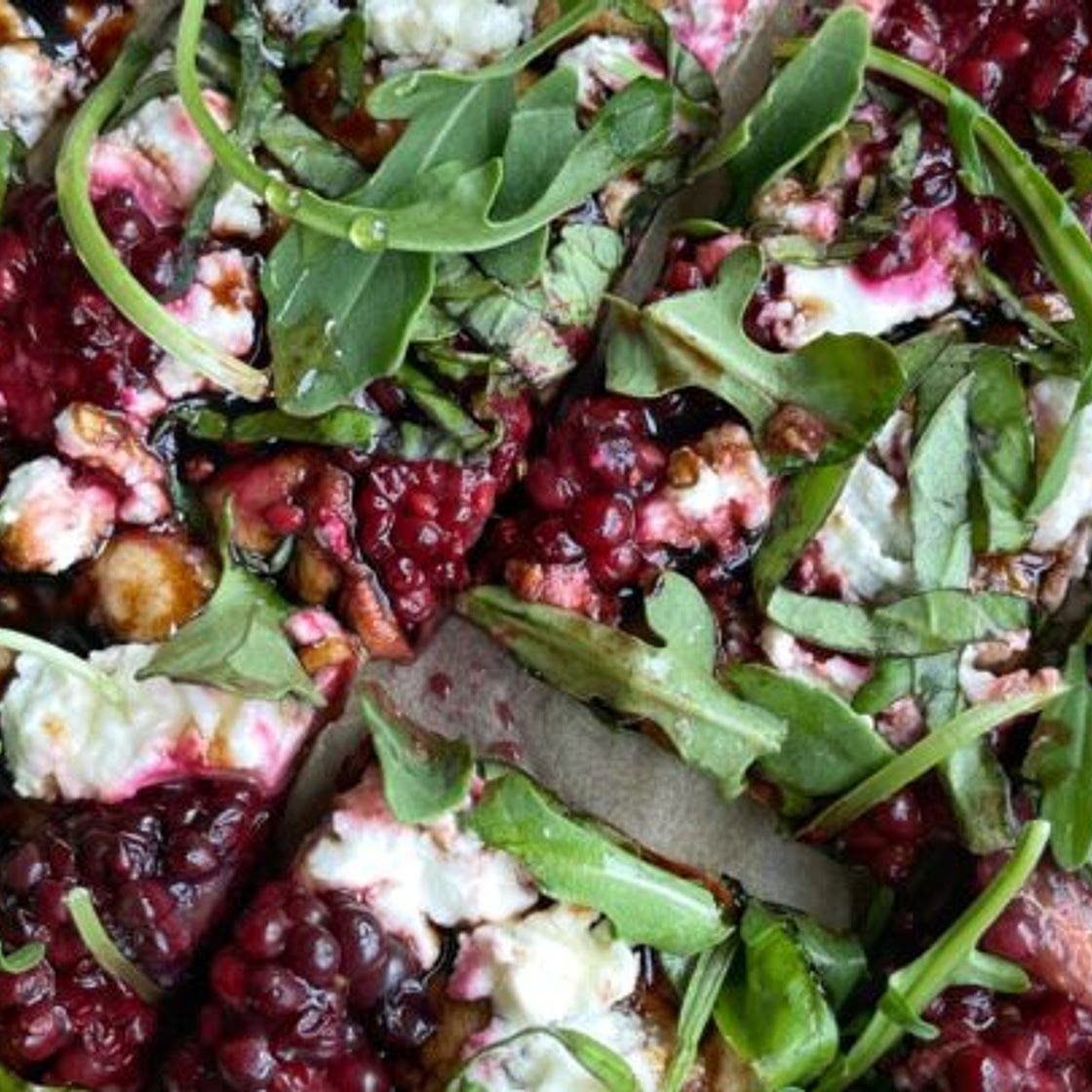 Blackberry Goat Cheese Naan