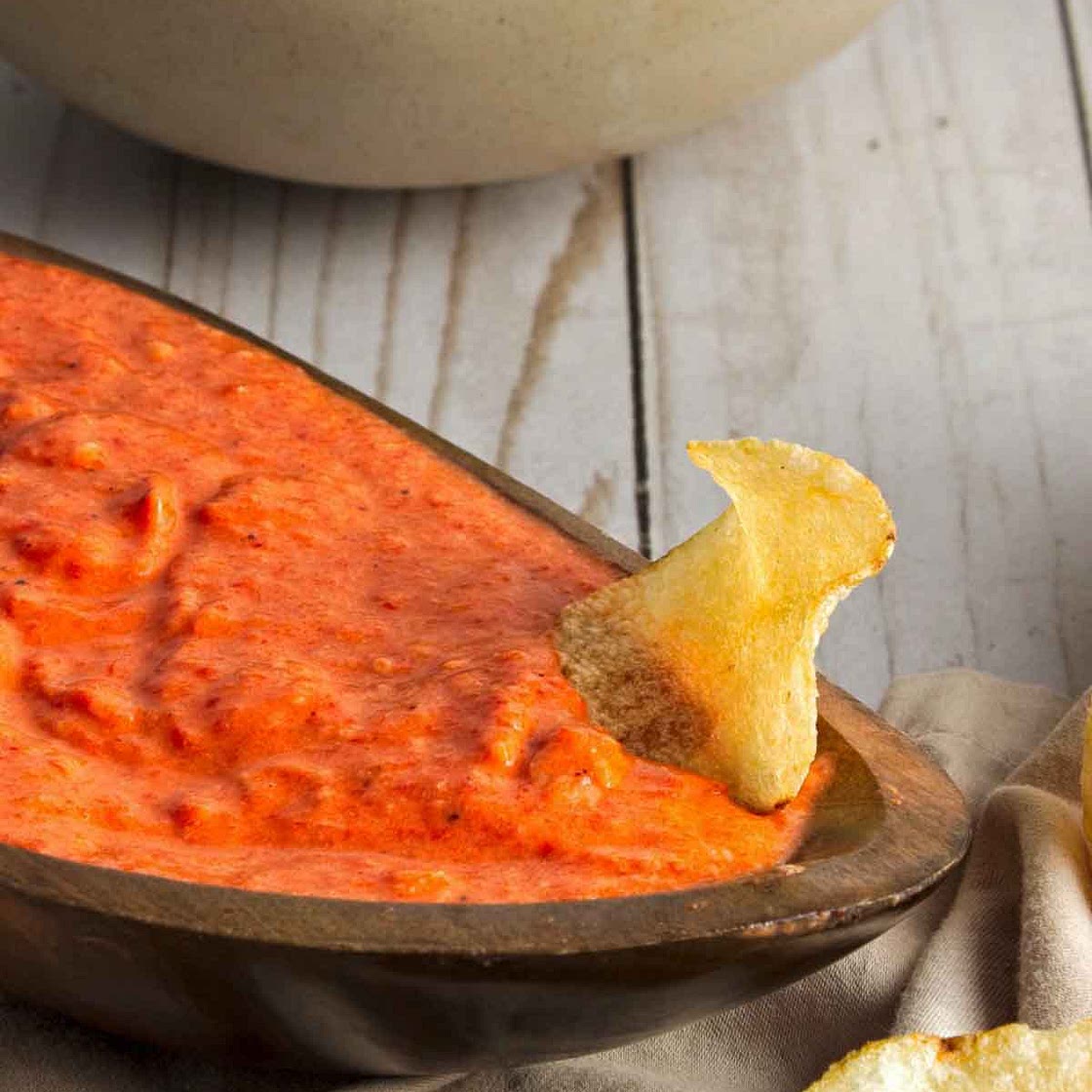 White Bean Roasted Red Pepper Dip