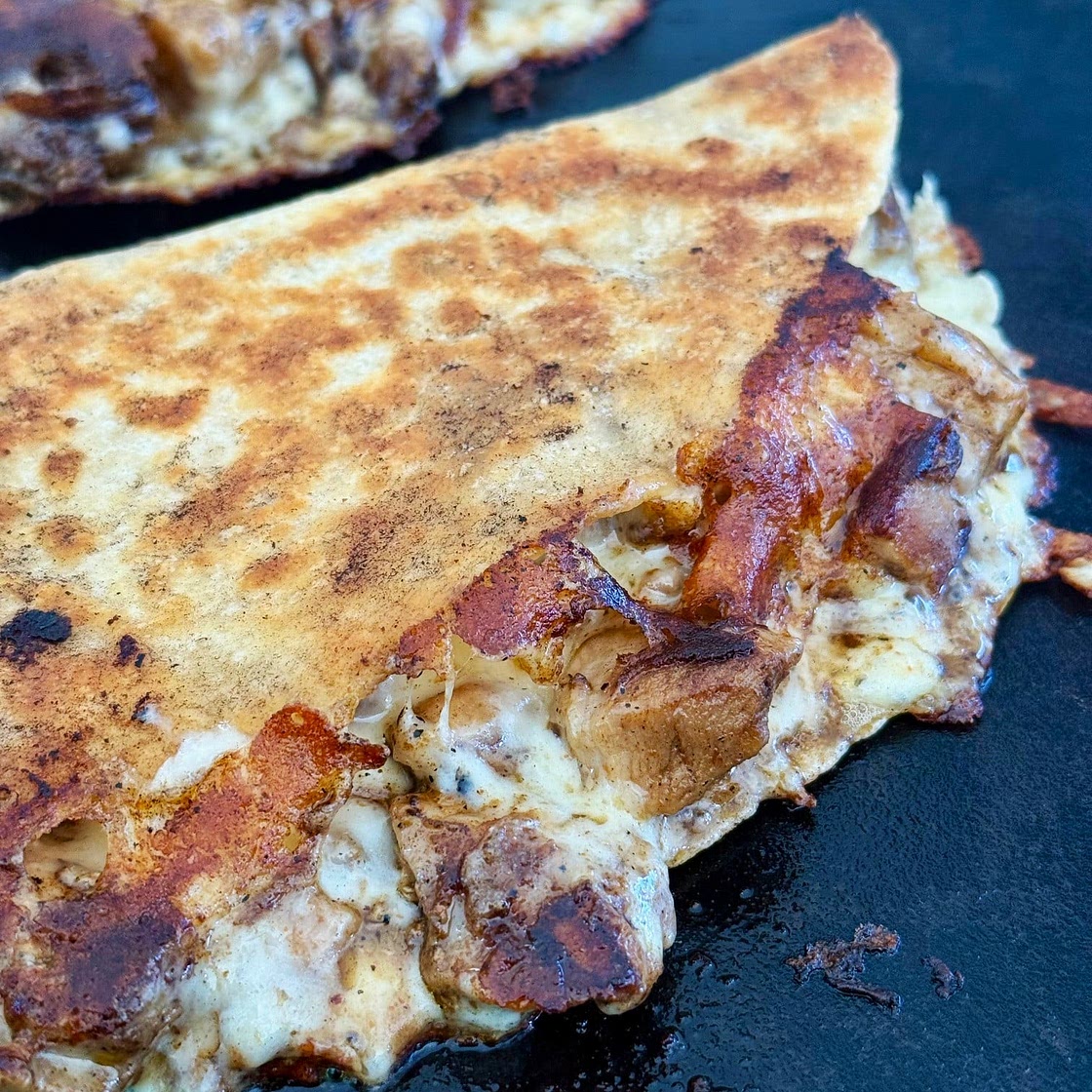 Blackstone Chicken Chorizo Pineapple Quesadillas