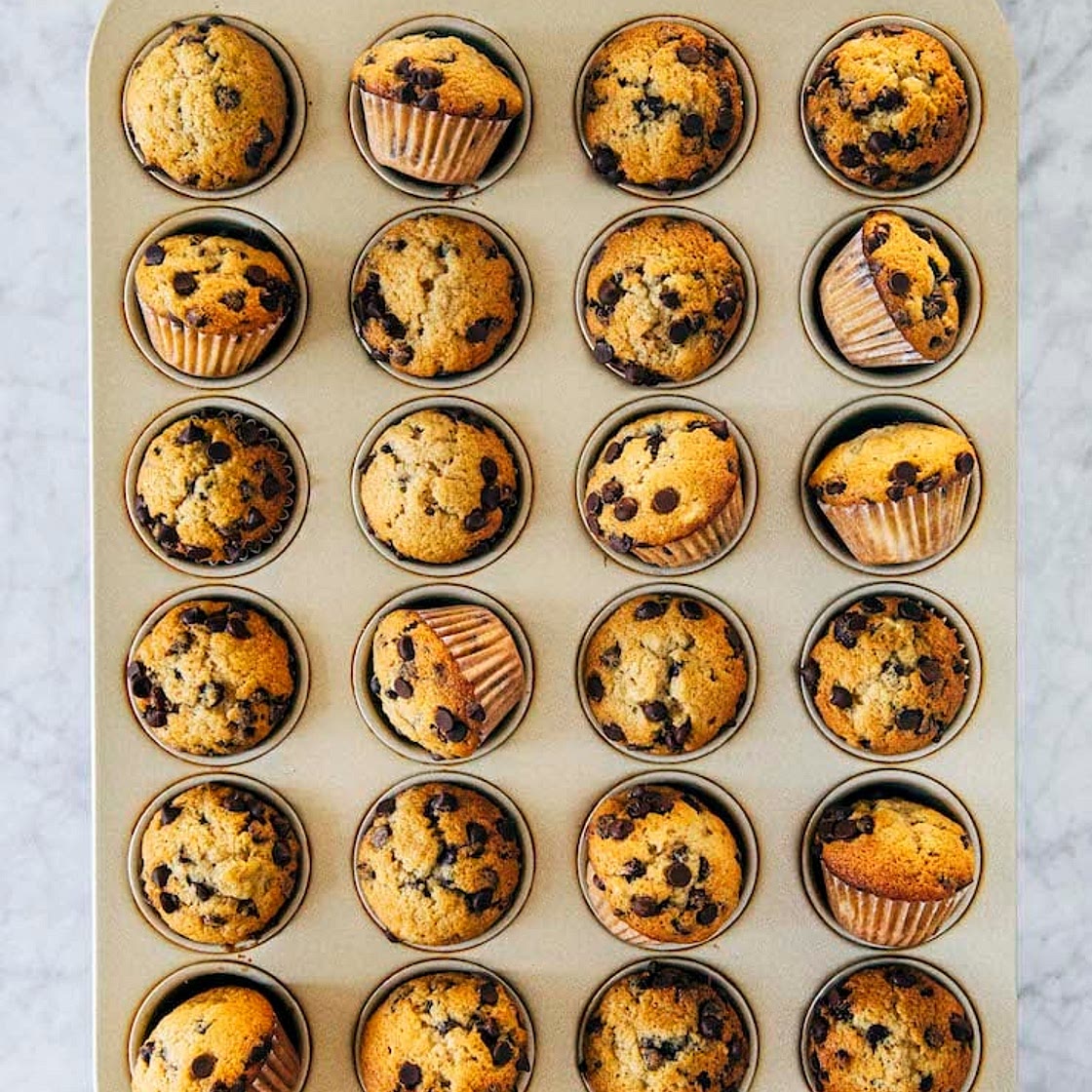 Mini Banana Chocolate Chip Muffins Recipe