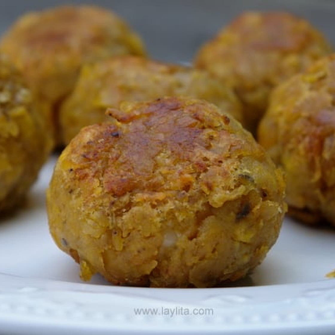 Bolon de verde or fried green plantain dumplings