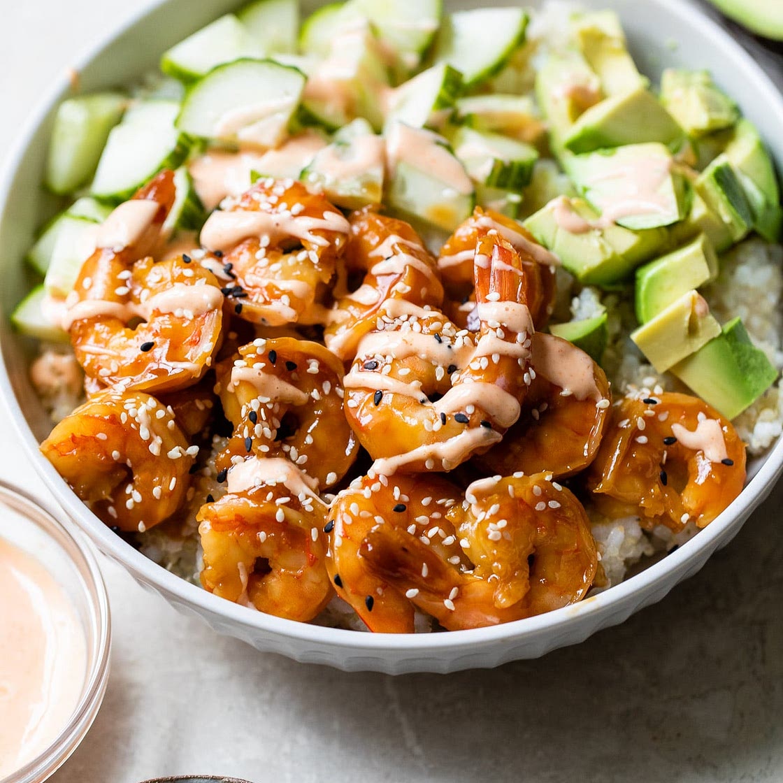 Teriyaki Shrimp Sushi Bowl