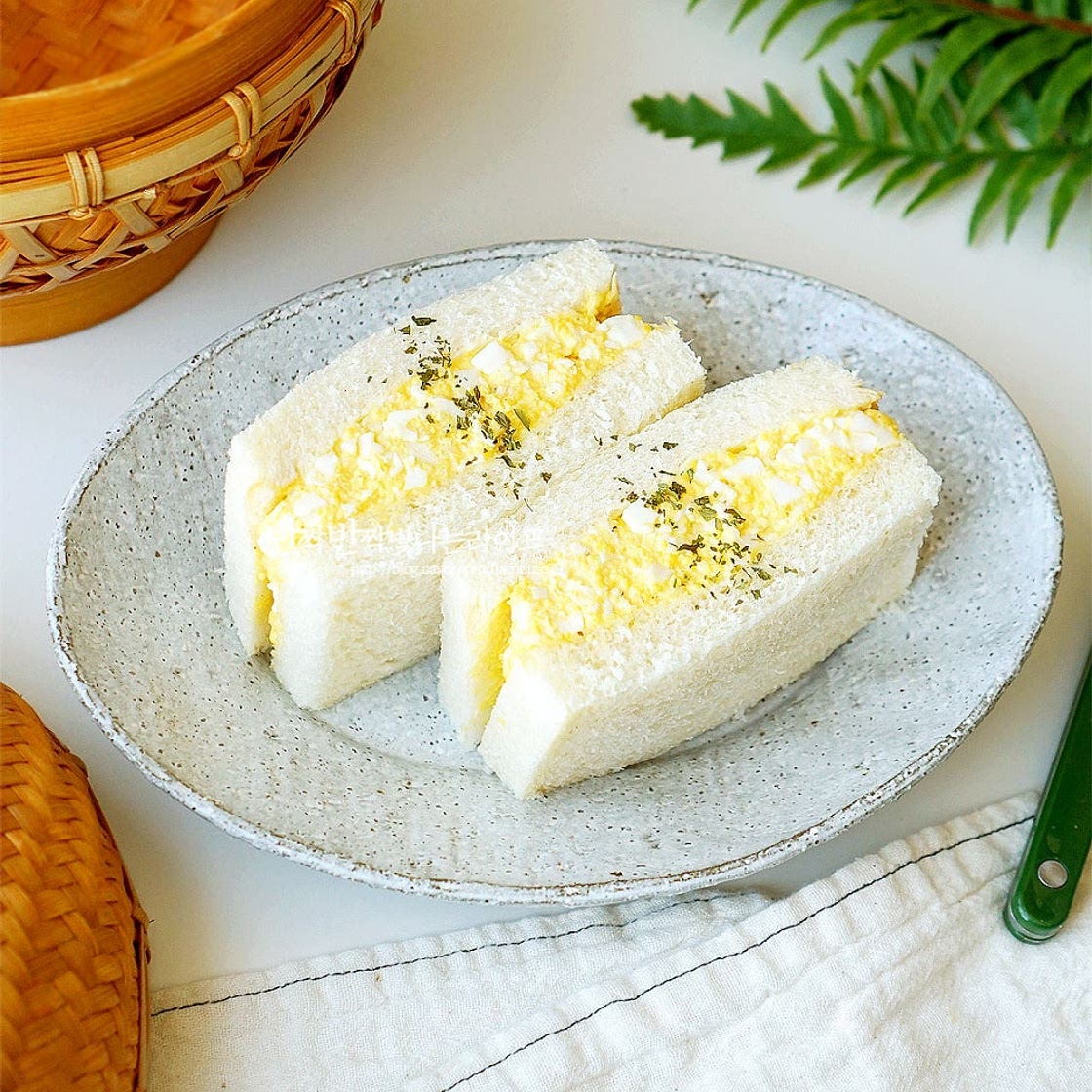 에그마요 샌드위치 만들기 삶은 계란샌드위치 만드는법