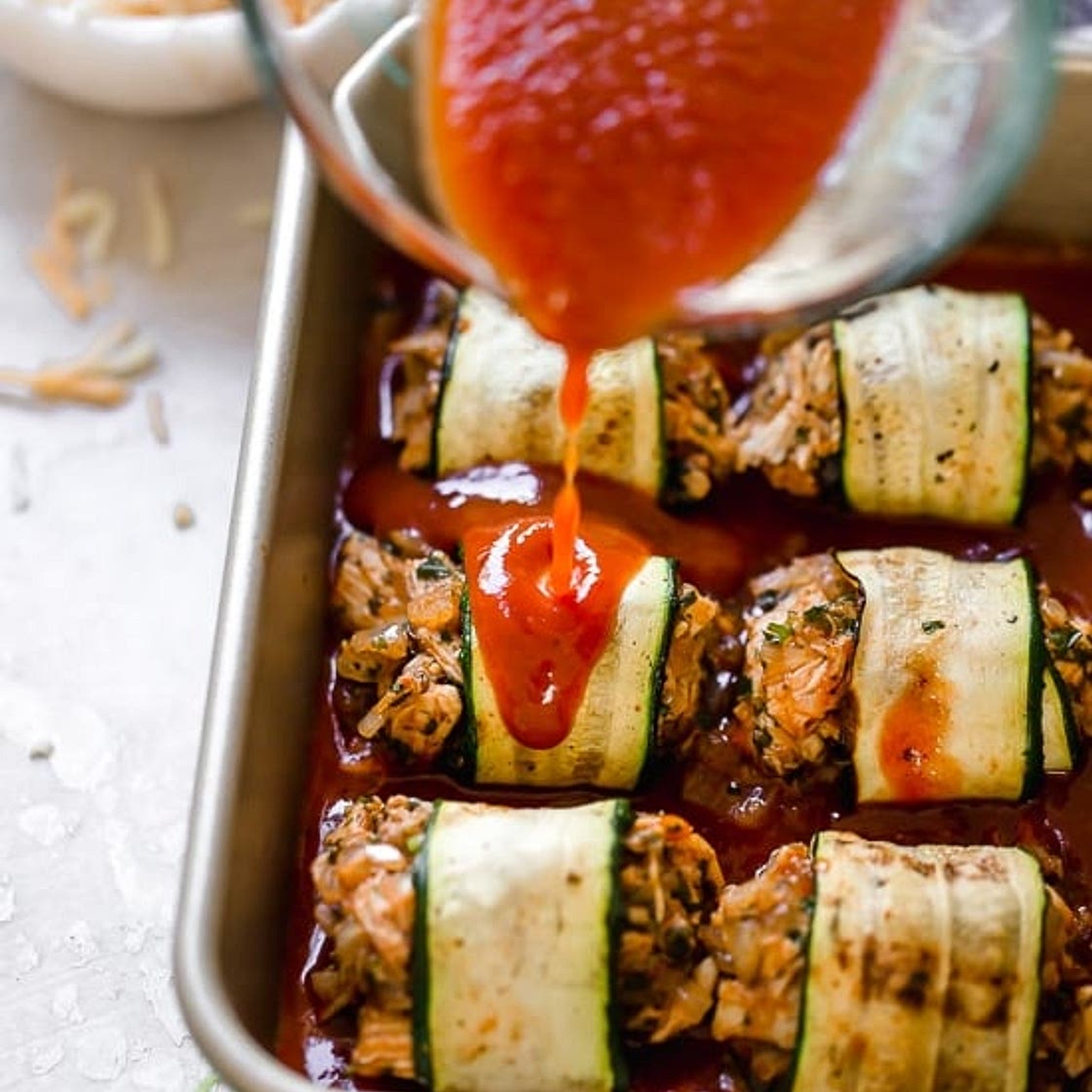 Low-Carb Zucchini Enchilada Roll Ups