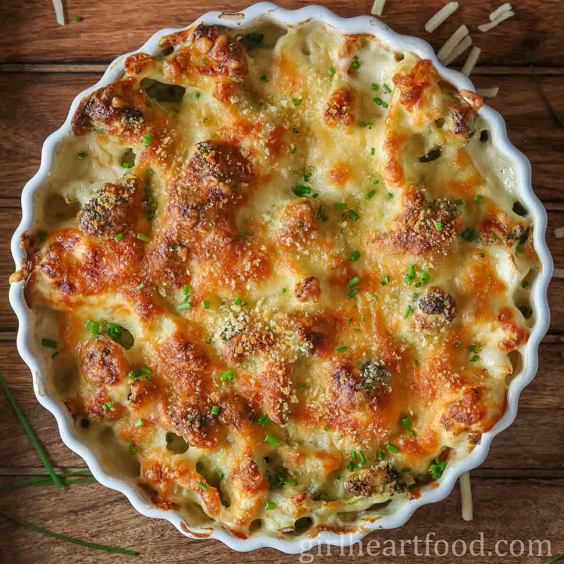 Broccoli Cauliflower Bake (Vegetable au Gratin)