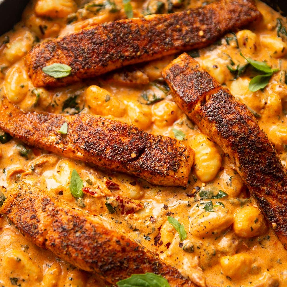 Salmon and Gnocchi (so delicious!)