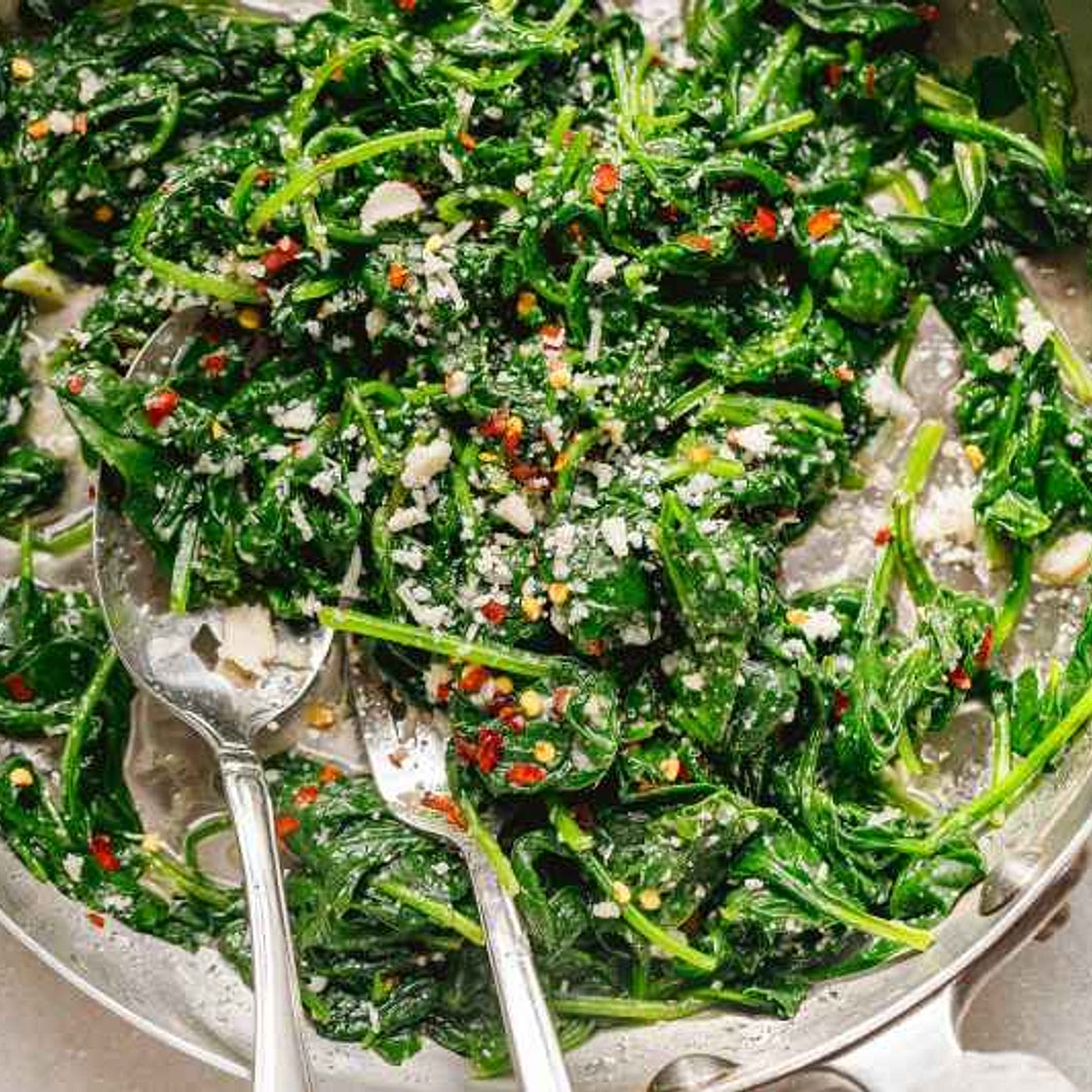 5-Minute Sauteed Lemon Garlic Spinach