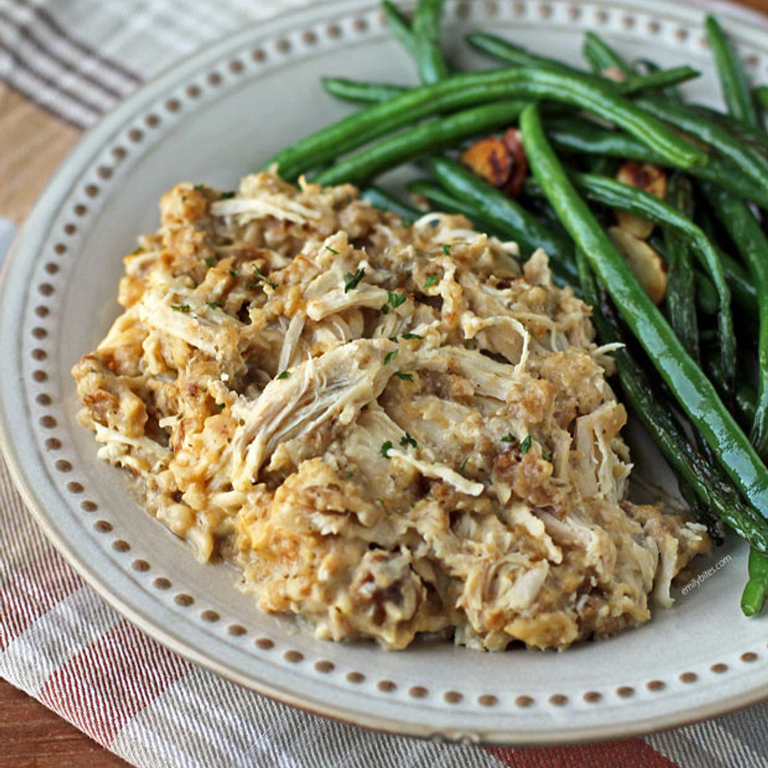 Slow Cooker Chicken and Stuffing