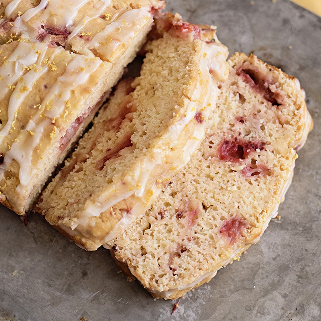 Strawberry Lemon Yogurt Bread