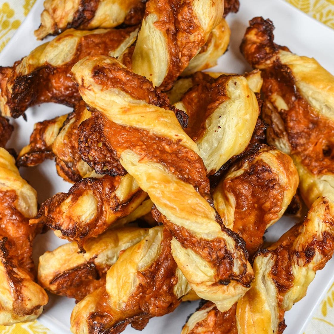Puff Pastry Cheese Twists with Marmite