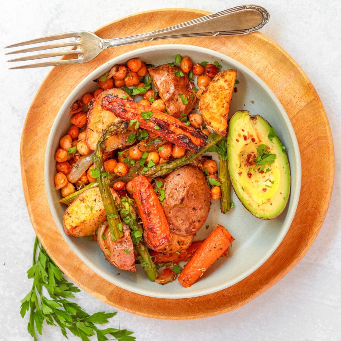 Roasted Veggie and Chickpea Sheet Pan
