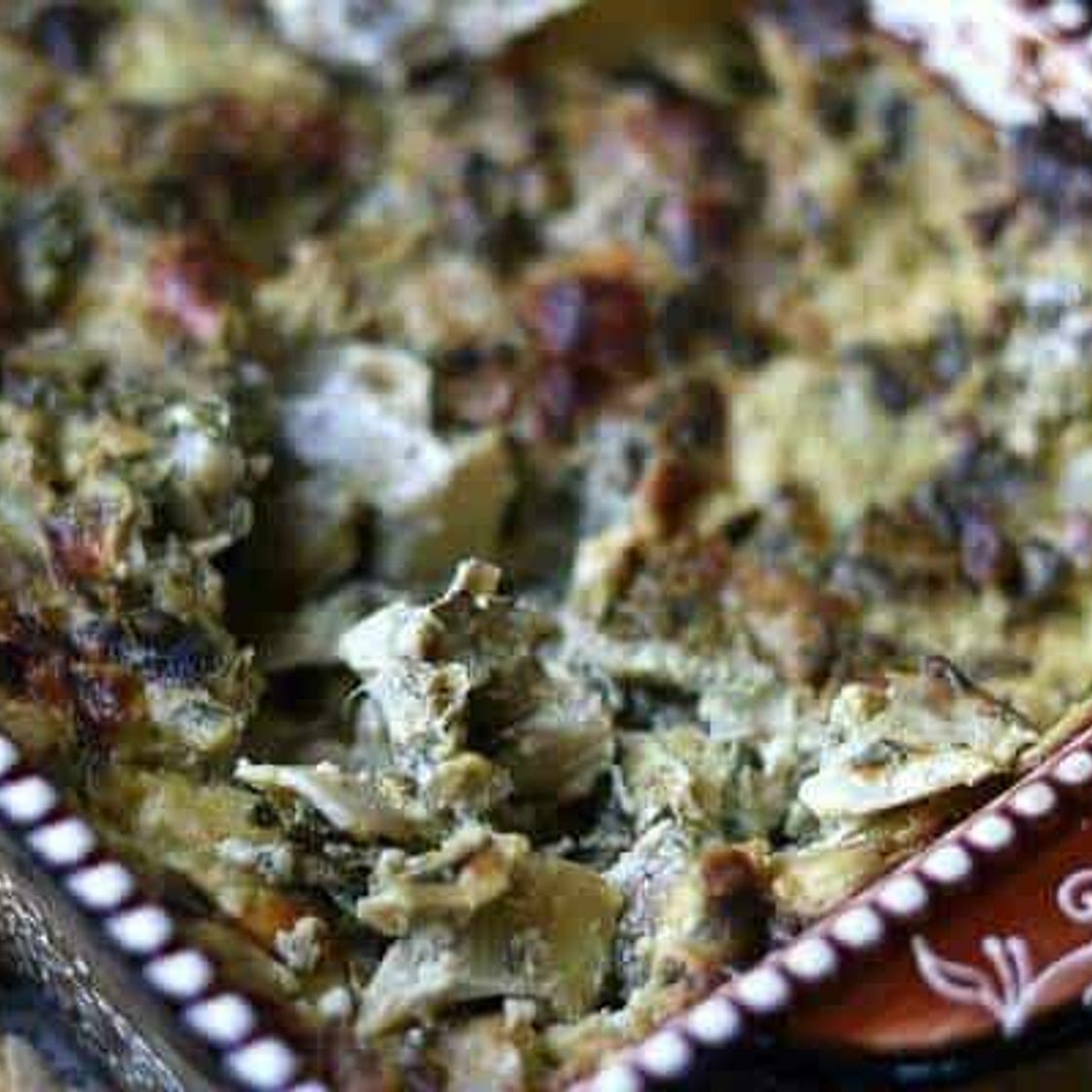 Hot Spinach Artichoke Dip with Smoked Provolone