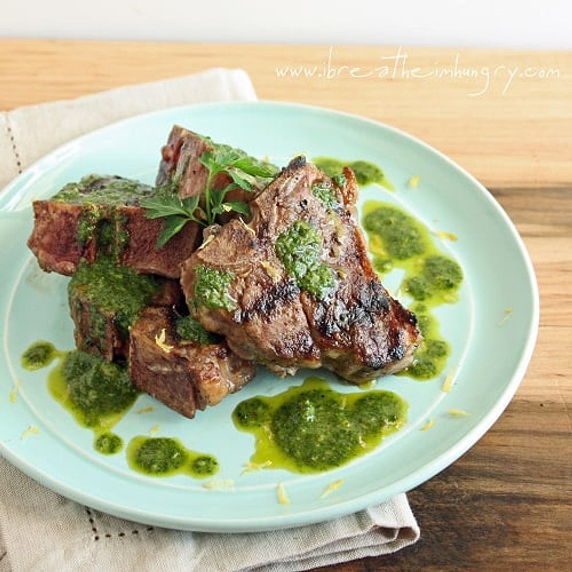Grilled Lamb Chops with Charmoula (Low Carb, Gluten Free & Whole 30)