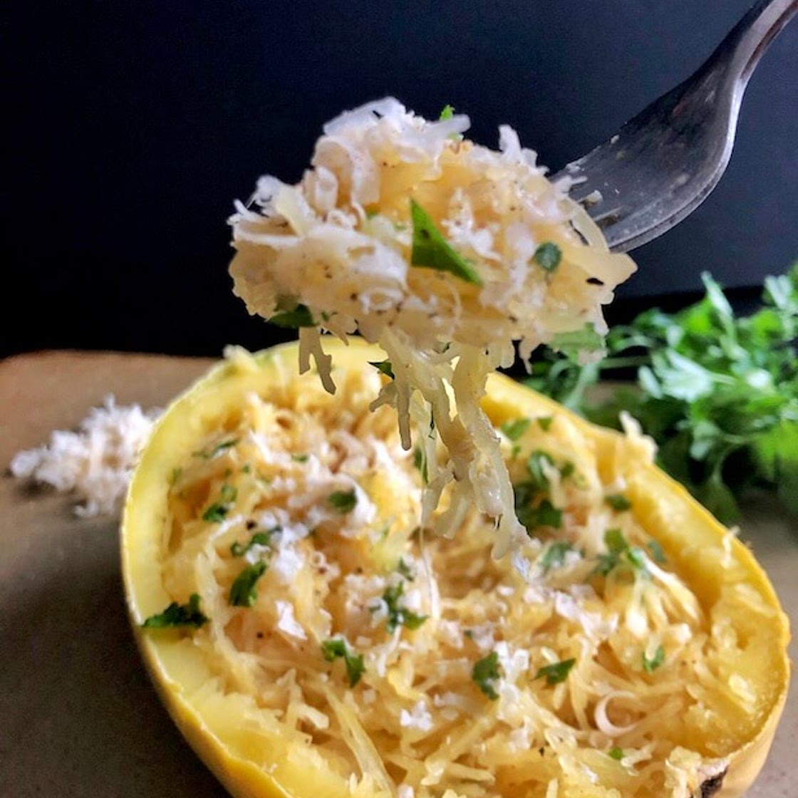 Garlic Parmesan Spaghetti squash