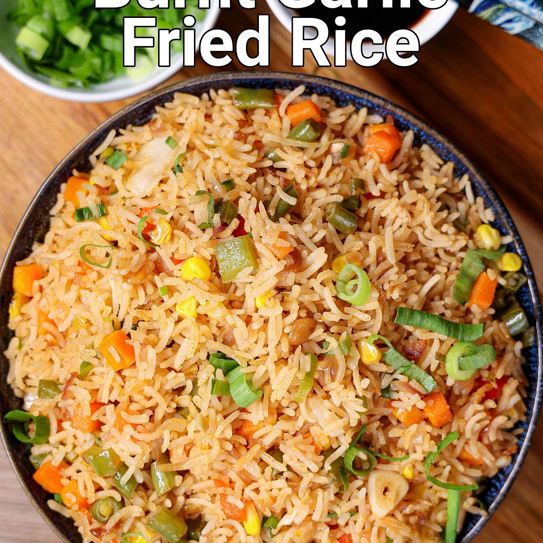 burnt garlic fried rice recipe | how to make burnt garlic rice | garlic fried rice