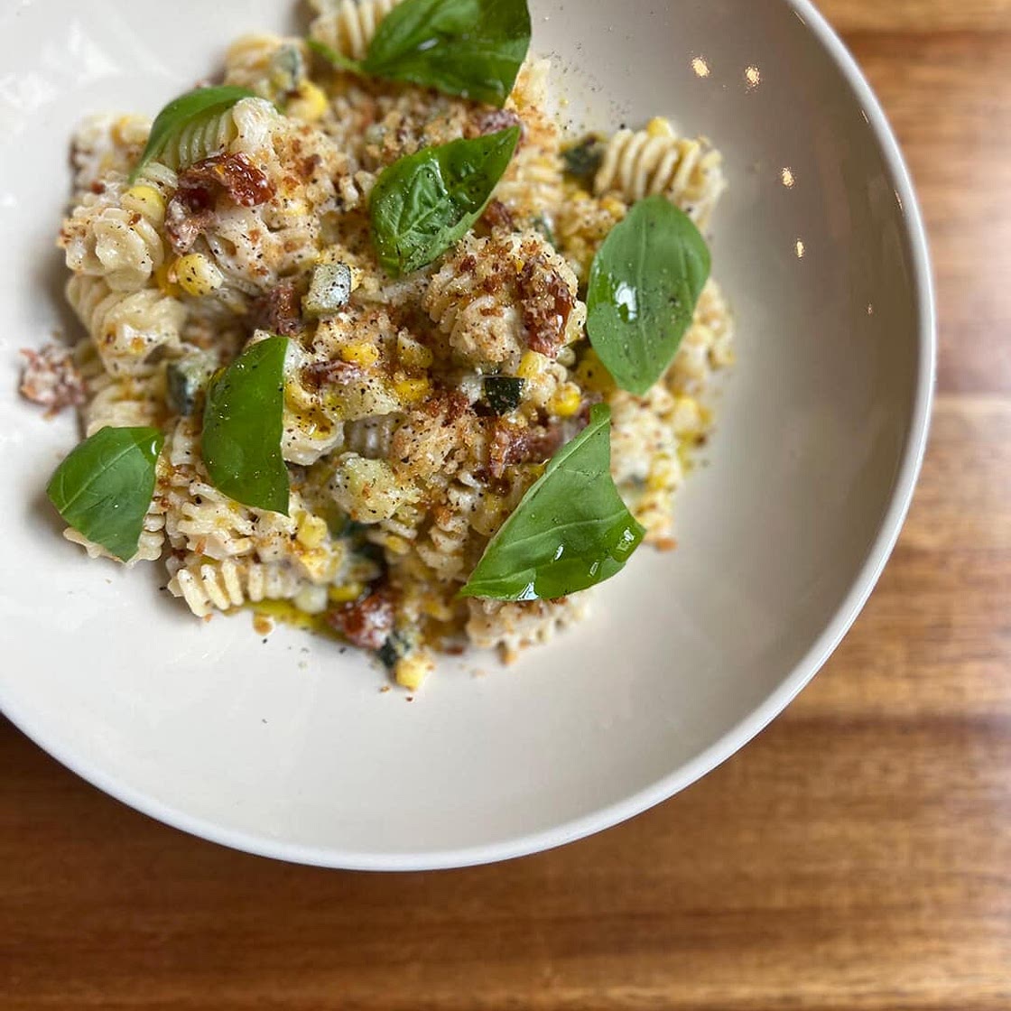 Creamy Ricotta Pasta with Corn and Zucchini