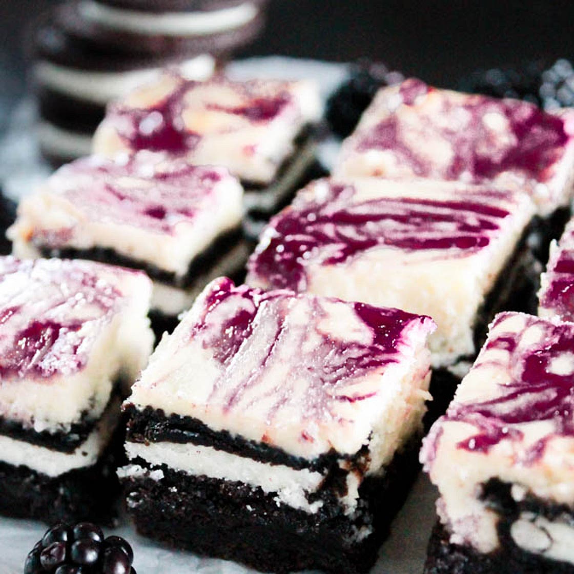 Blackberry Cheesecake OREO Brownies
