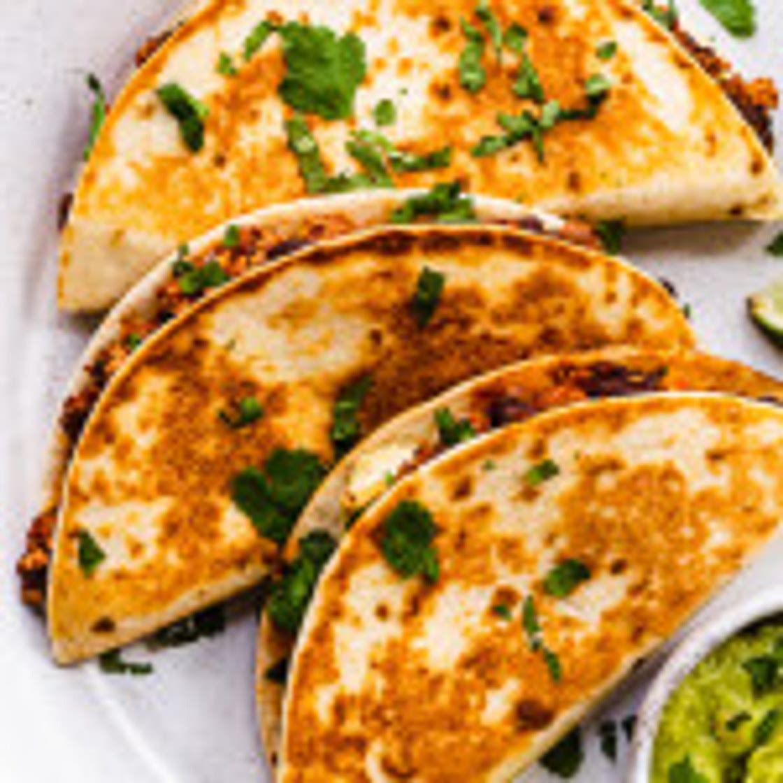 Vegan tacos with smoky mince