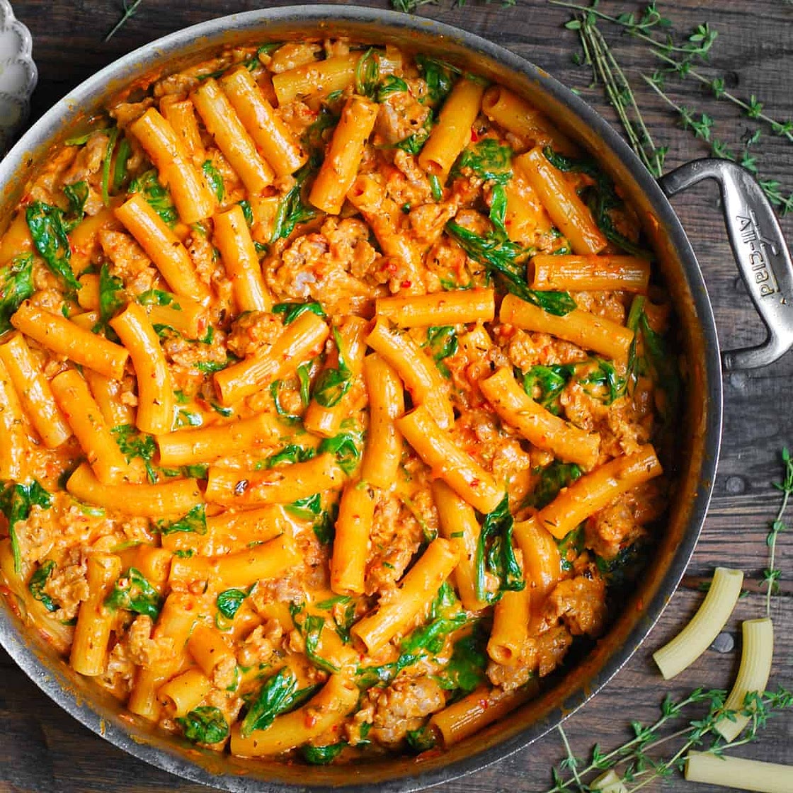 Creamy Sausage Rigatoni (One-Pan, 30-Minute Meal)