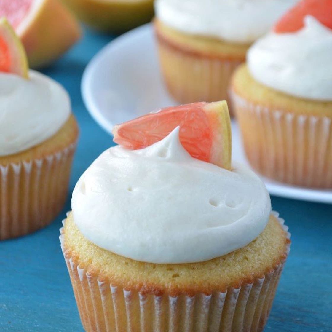 Pink Grapefruit Cupcakes