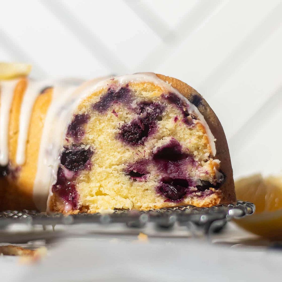 Blueberry and Lemon Pound Cake Recipe with Glaze
