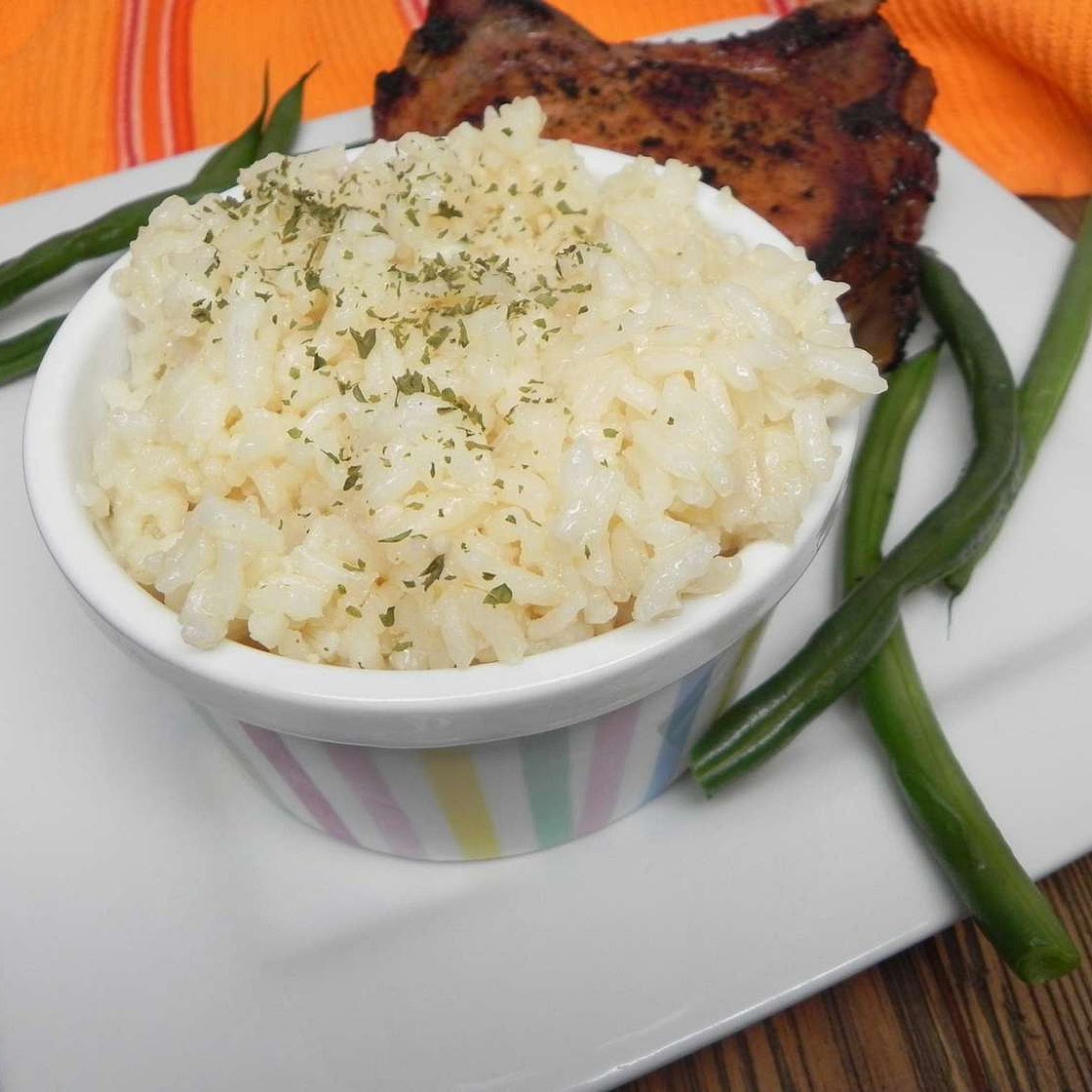 Garlic Butter Rice Casserole