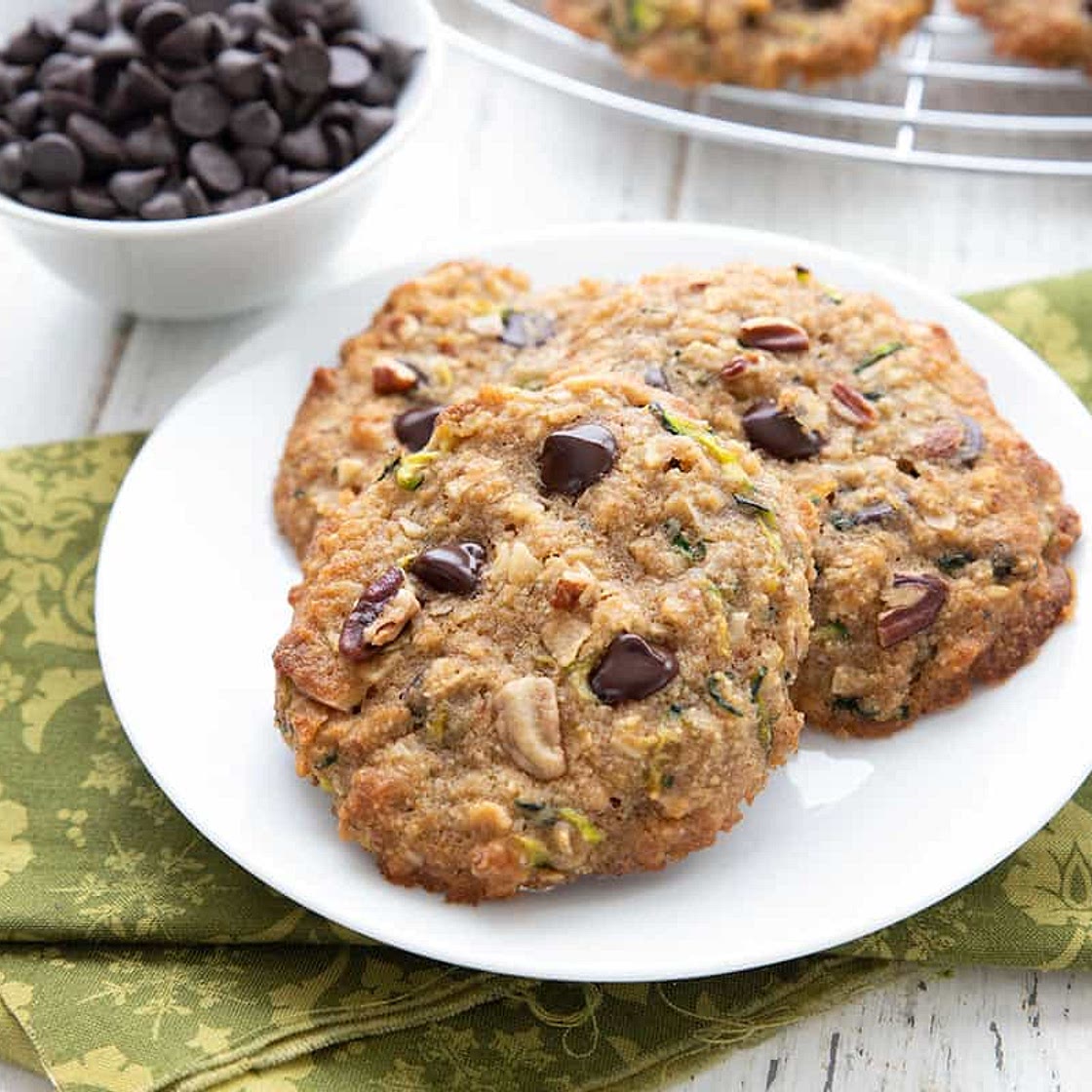 Keto Zucchini Chocolate Chip Cookies
