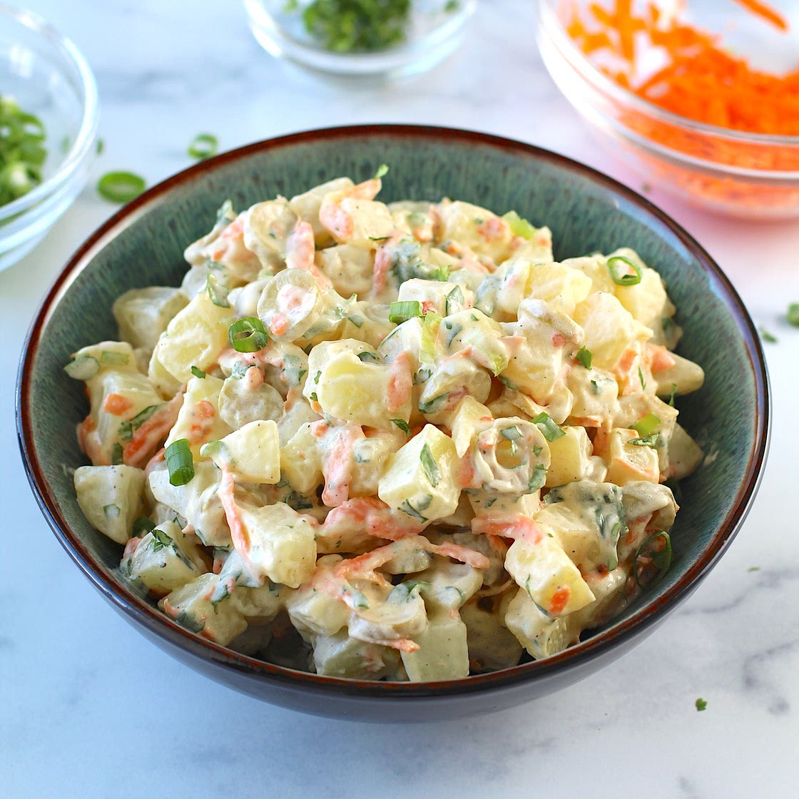 Brazilian Potato Salad with Carrots and Olives