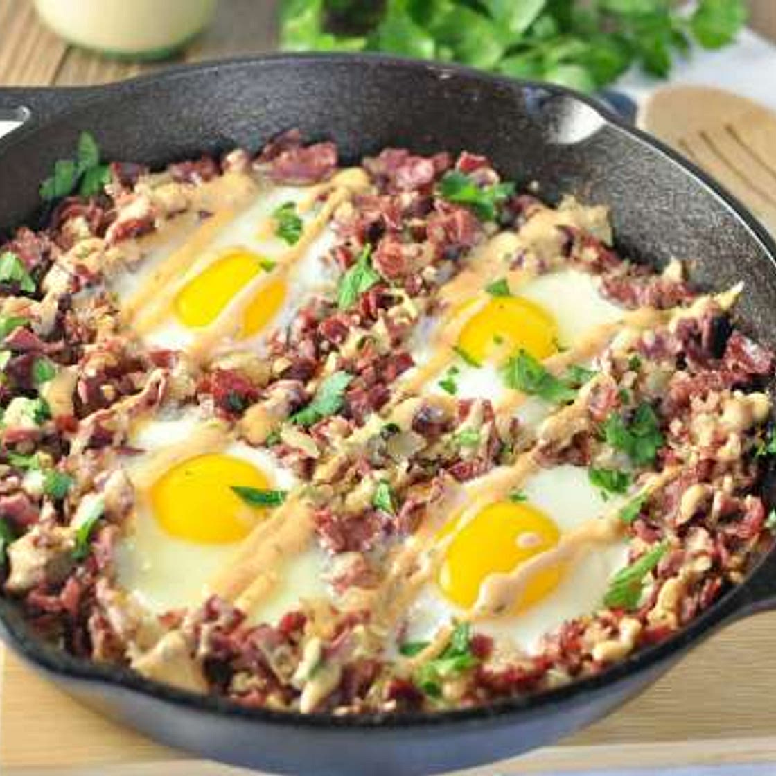 Corned Beef Hash Breakfast Skillet - Paleo, Low Carb