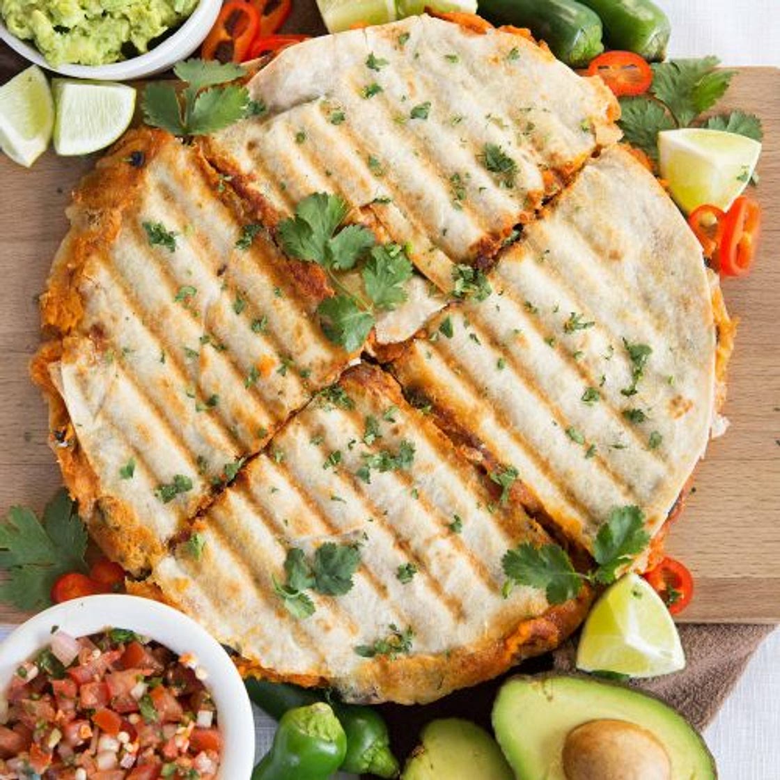 Roasted Sweet Potato and Black Bean Quesadillas